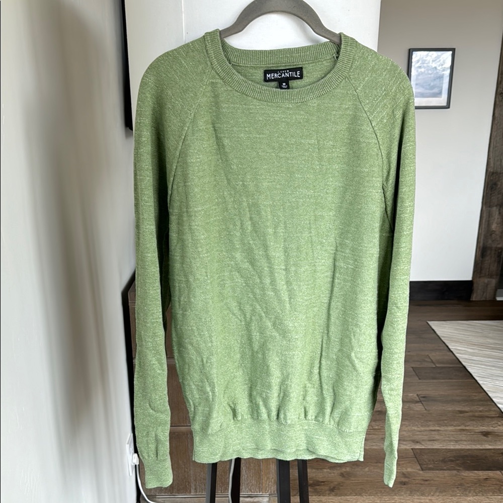J Crew Mercantile green crewneck cotton sweater - size M
